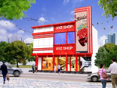 archhitectural building Low-poly 3D model