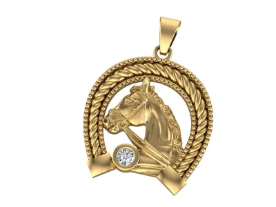 Horseshoe Pendant 3D print model