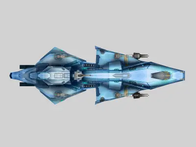 Battleship - medium ship 03 3D model