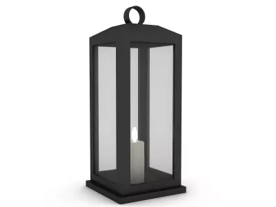 3D model modern candle holder Low-poly 3D model