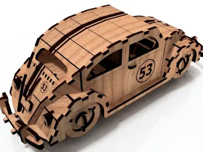 Car Herbie 3D model