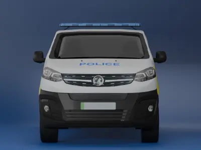 UK Police Vauxhall Van  Low-poly 3D model