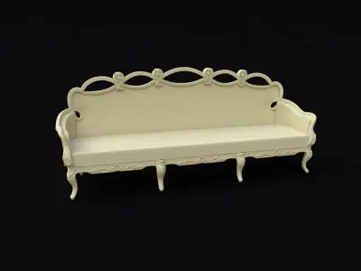 sofa with armchair 3D model
