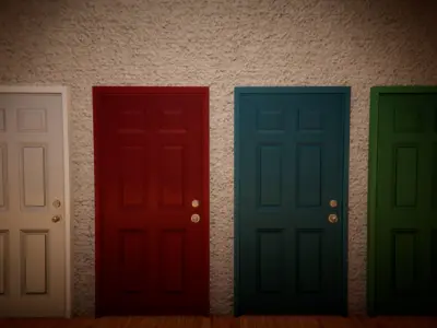 Door Collection Unity HDRP  Low-poly 3D model
