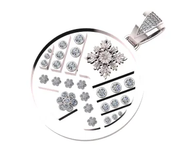 LUXURY FLOWER STYLE PENDANT 3D PRINTABLE MODEL 3D print model