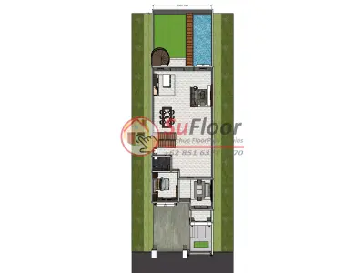 House 8x32m code 527 - Sketchup 3D model 3D model 3D model