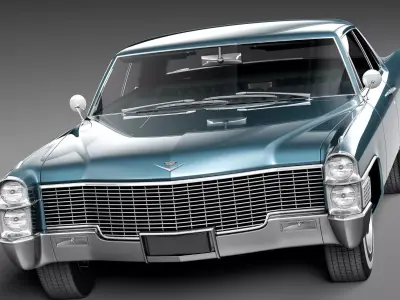 Cadillac DeVille 1965 coupe 3D model