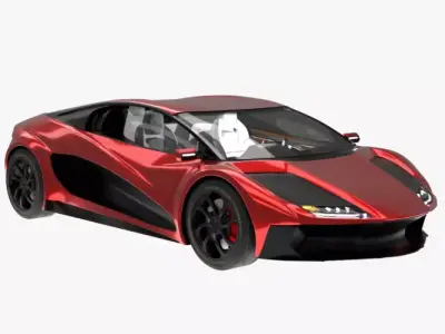 Sports Car Low-poly 3D model by fadhilelouali6