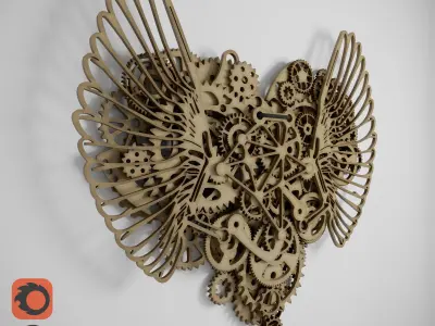 Panel Clockwork Love 3D model