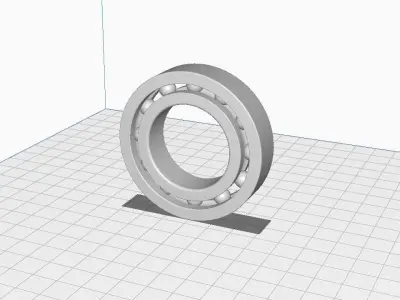 6007 Ball Bearing 3D model