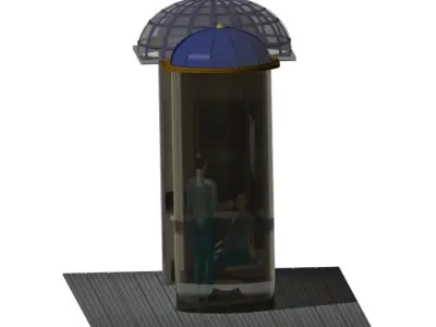 Bus Stop - cultural design 3D model