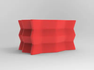 Pela Stool Low-poly 3D model