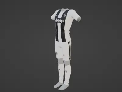 Juventus Sportwear Low-poly 3D model