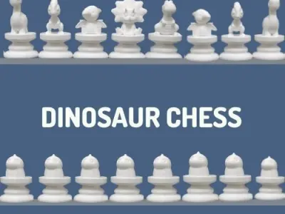 Dinosaur Chess 3D print model