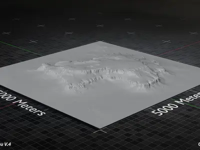 Desert Plateau Medium Version 4 3D model