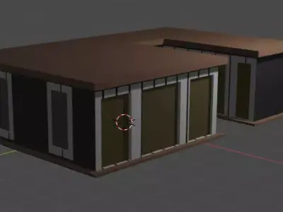 house with doors and windows 3D model
