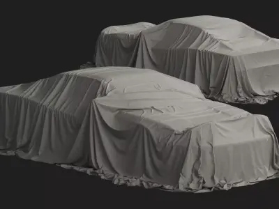 Retro Car Cover 09 3D model