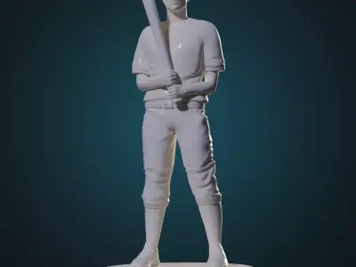 Baseball Player Batter model 3D 3D print model