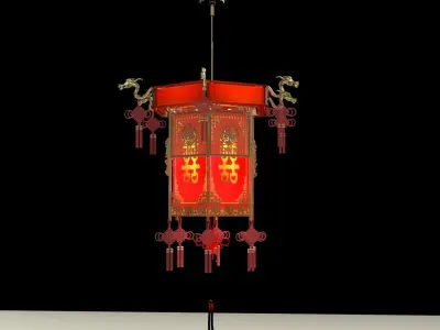 Chinese palace lantern 3D model 32