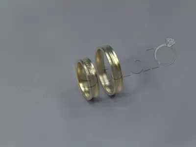 Wedding luxury unique bands rings 3d model 3D print model