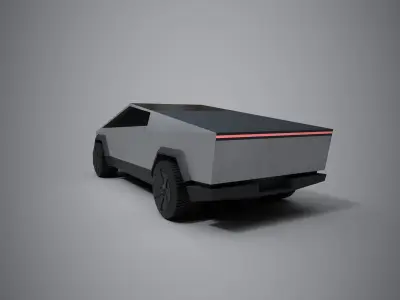 Tesla Cybertruck Low-poly 3D model 5