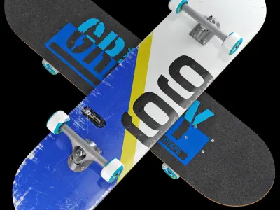 Skateboard set 002 3D model