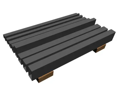 065in Wall Rectangle Ornamental Tube 3D model