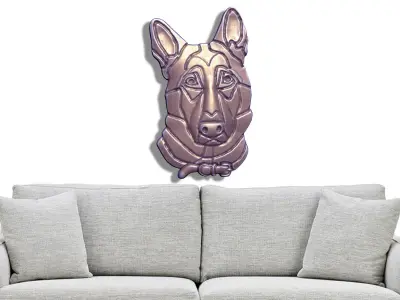 GERMAN DOG SCULPTURE FOR DECORATION 3D print model