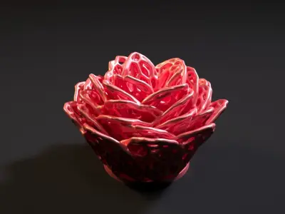 Rose voronoi 3D print model