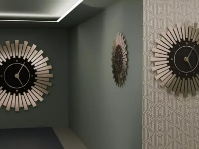 wall clock Free low-poly 3D model
