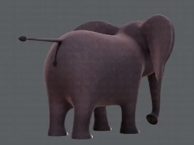 Elephant V01 Low-poly 3D model