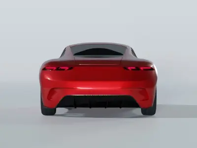 Coupe-CRZ futuristic sports car 3D model