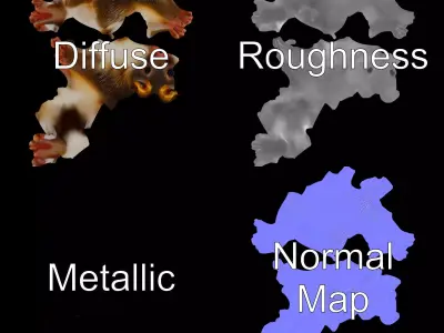 Desert Jerboa model pack Low-poly 3D model