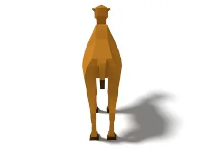 Low Poly Cartoon Camel Low-poly 3D model