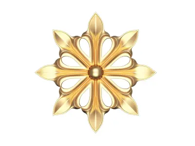 Rosette Carved Decoration CNC 025 Low-poly 3D model