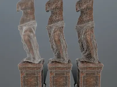 Venus de Milo Low-poly 3D model