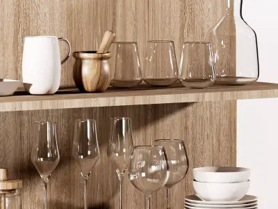 Kitchen tableware-H40-zara set 3D model