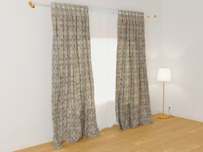 Curtains 01 collection 2 3D model