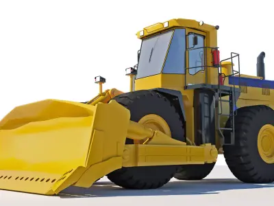 Wheel Dozer 3D model 3D model