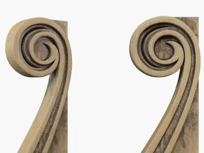 Ornate Corbel Bracket 3D model