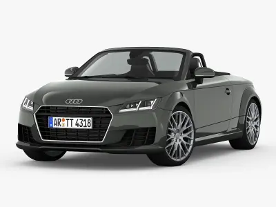 Audi TT Roadster 2015 detailed interior 3D model