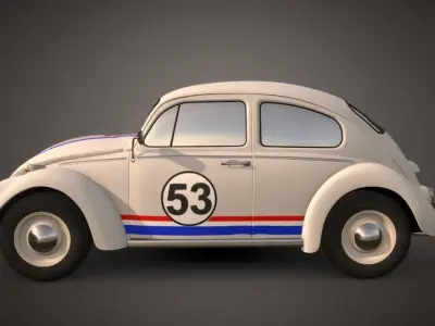 Herbie 53 Low-poly 3D model