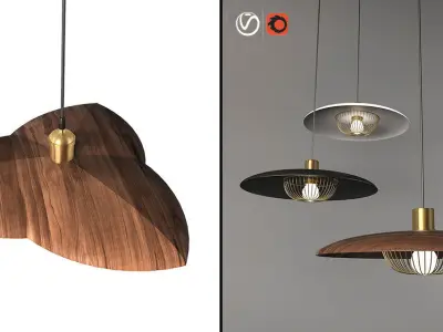 Ceil-Light-pack02 modern pendant lamp 3D model