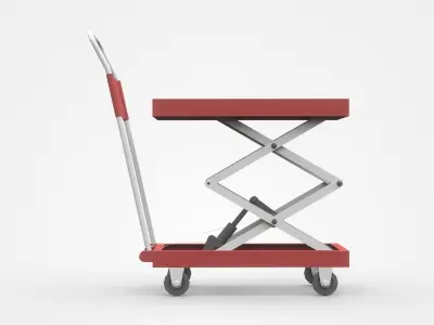 Stretchable Red Platform 3D model
