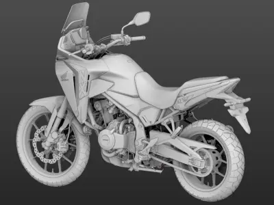 2024 Honda NX500 3D model 3D model