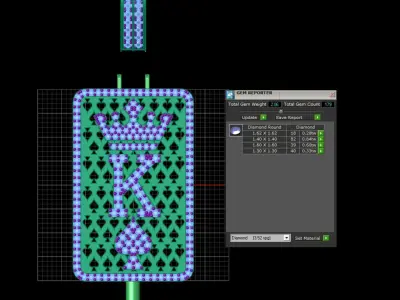 pendant CLUBS KING stl 3D model