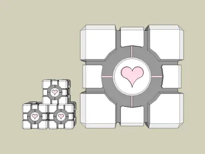 Portal Companion Cube Free 3D model