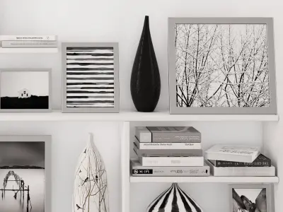 decoration set 8 shelf 3D model