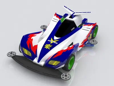 3DMAX2018 4WD CAR racing 3D model-SLCF 3D model