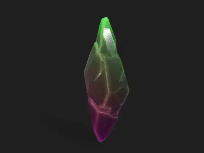 crystal set Low-poly 3D model
